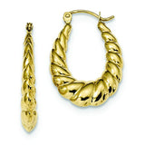10K Twisted Hoop Earrings