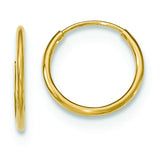 10K Yellow Gold Endless Tube Hoop Earrings from Miles Beamon Jewelry - Miles Beamon Jewelry