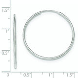 10K White Gold Endless Hoop Earrings from Miles Beamon Jewelry - Miles Beamon Jewelry