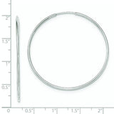 10K White Gold Endless Hoop Earrings from Miles Beamon Jewelry - Miles Beamon Jewelry