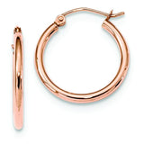 10K Rose Gold Hoop Earrings