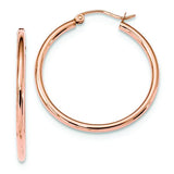 10K Rose Gold  Hoop Earrings