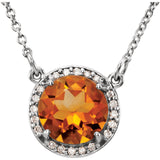 14K White Gold Amethyst Necklace from Miles Beamon Jewelry - Miles Beamon Jewelry