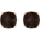 14K Yellow Smoky Quartz Earrings