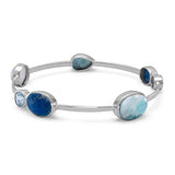 Sterling Silver Set of 4 Genuine Stones from Miles Beamon Jewelry - Miles Beamon Jewelry