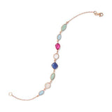 14 Karat Rose Gold Plated Gemstone Bracelet from Miles Beamon Jewelry - Miles Beamon Jewelry