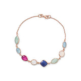 14 Karat Rose Gold Plated Gemstone Bracelet