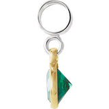 Sterling Silver & 14K Yellow May Kera Birthstone Charm from Miles Beamon Jewelry - Miles Beamon Jewelry