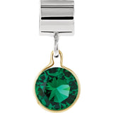 Sterling Silver & 14K Yellow May Kera Birthstone Charm from Miles Beamon Jewelry - Miles Beamon Jewelry