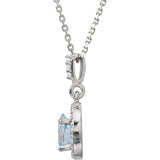 14k White Aquamarine Necklace from Miles Beamon Jewelry - Miles Beamon Jewelry