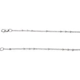 Sterling Silver 1.3mm Beaded Curb 18" Chain from Miles Beamon Jewelry - Miles Beamon Jewelry