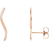 Sterling Silver Wavy Ear Climbers from Miles Beamon Jewelry - Miles Beamon Jewelry