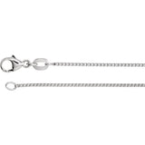 Platinum Diamond Cut Box Chain from Miles Beamon Jewelry - Miles Beamon Jewelry