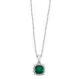 14K White Gold Created Emerald Ring from Miles Beamon Jewelry - Miles Beamon Jewelry