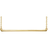 Sterling Silver Straight Bar Necklace from Miles Beamon Jewelry - Miles Beamon Jewelry