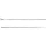 Sterling Silver .85mm Rope 18" Chain with Spring Ring from Miles Beamon Jewelry - Miles Beamon Jewelry