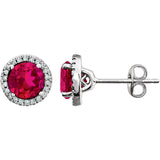 14k White Created Ruby Necklace from Miles Beamon Jewelry - Miles Beamon Jewelry