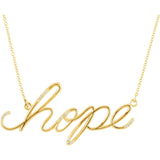 14K Yellow Gold Diamond "Hope" Necklace