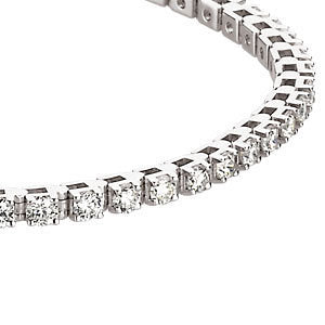 14K White Gold Diamond Tennis Bracelet 3 3/8 CTW 