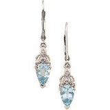 14K White Gold Aquamarine Earrings from Miles Beamon Jewelry - Miles Beamon Jewelry