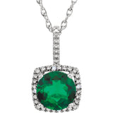 Sterling Silver Lab-Grown Emerald Necklace from Miles Beamon Jewelry - Miles Beamon Jewelry