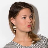 14 Karat Gold Plated Rainbow Moonstone Chandelier Earrings from Miles Beamon Jewelry - Miles Beamon Jewelry