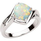 14K White Opal Earrings from Miles Beamon Jewelry - Miles Beamon Jewelry