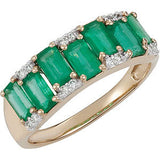 14K Yellow Gold Emerald Ring