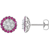 14k White Gold Ruby & Diamond Necklace from Miles Beamon Jewelry - Miles Beamon Jewelry