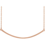 14K Rose  "Curved"  Neckalce