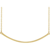 14K Rose  "Curved"  Neckalce from Miles Beamon Jewelry - Miles Beamon Jewelry
