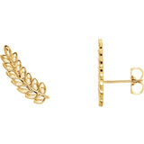 Sterling Silver Petite Leaf Ear Climbers from Miles Beamon Jewelry - Miles Beamon Jewelry
