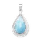 Pear Shape Larimar Pendant from Miles Beamon Jewelry - Miles Beamon Jewelry