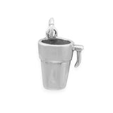 Oxidized "To Go" Coffee Mug Charm from Miles Beamon Jewelry - Miles Beamon Jewelry
