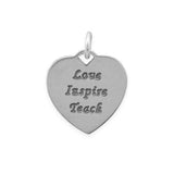 "Love, Inspire, Teach" Charm