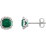 14K White Gold Created Emerald Ring from Miles Beamon Jewelry - Miles Beamon Jewelry