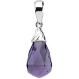 14k White Briolette Amethyst Earrings from Miles Beamon Jewelry - Miles Beamon Jewelry