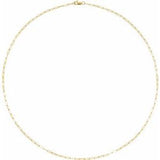 14K Yellow 1.95 mm Elongated Flat Link 20" Chain