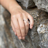 Criss Cross "X" Ring With Signity Cubic Zirconia from Miles Beamon Jewelry - Miles Beamon Jewelry