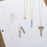 14 Karat Gold Plated Gray Moonstone Necklace from Miles Beamon Jewelry - Miles Beamon Jewelry