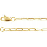 14K Yellow 1.95 mm Elongated Flat Link 20" Chain