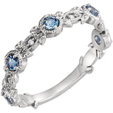 Sterling Silver Aquamarine Leaf Ring from Miles Beamon Jewelry - Miles Beamon Jewelry