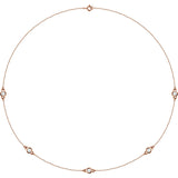 Sterling Silver Diamond Bezel Station Necklace from Miles Beamon Jewelry - Miles Beamon Jewelry