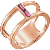Sterling Silver Ruby Baguette Ring from Miles Beamon Jewelry - Miles Beamon Jewelry