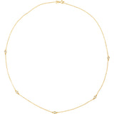 Sterling Silver Diamond Bezel Station Necklace from Miles Beamon Jewelry - Miles Beamon Jewelry