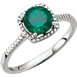 Sterling Silver Created Emerald Earrings from Miles Beamon Jewelry - Miles Beamon Jewelry