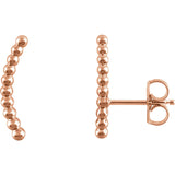 Sterling Silver Beaded Ear Climbers from Miles Beamon Jewelry - Miles Beamon Jewelry