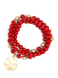 Traveling Pendant Matte Bead Necklace