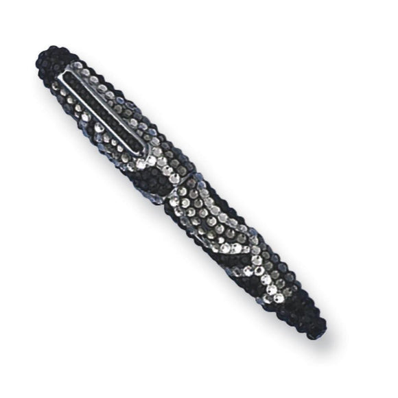 Black And White Swarovski Crystal Ball-Point Pen from Miles Beamon Jewelry - Miles Beamon Jewelry