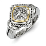 Sterling Silver With 14K Diamond Hinged Cuff Bracelet from Miles Beamon Jewelry - Miles Beamon Jewelry